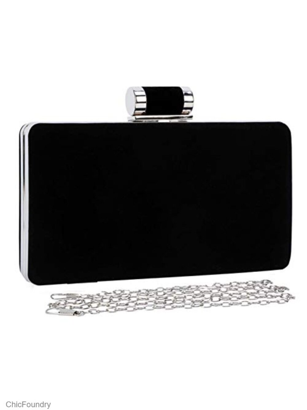 Velvet Suede Clutch Evening Bag with Chain for Wedding Party Prom